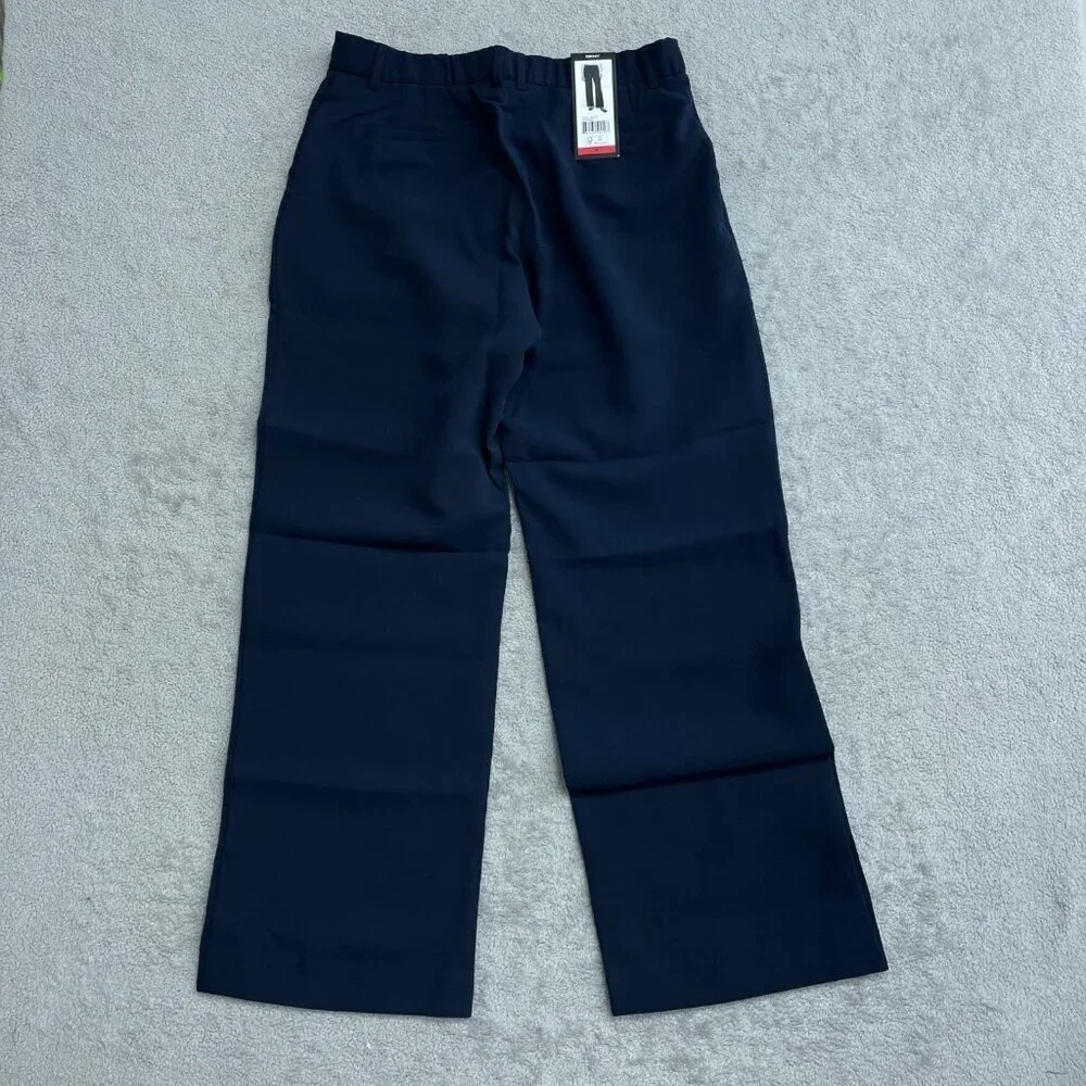 DKNY Womens Navy Blue Wide-Leg Trousers Size 8  L1146 - Picture 6 of 11
